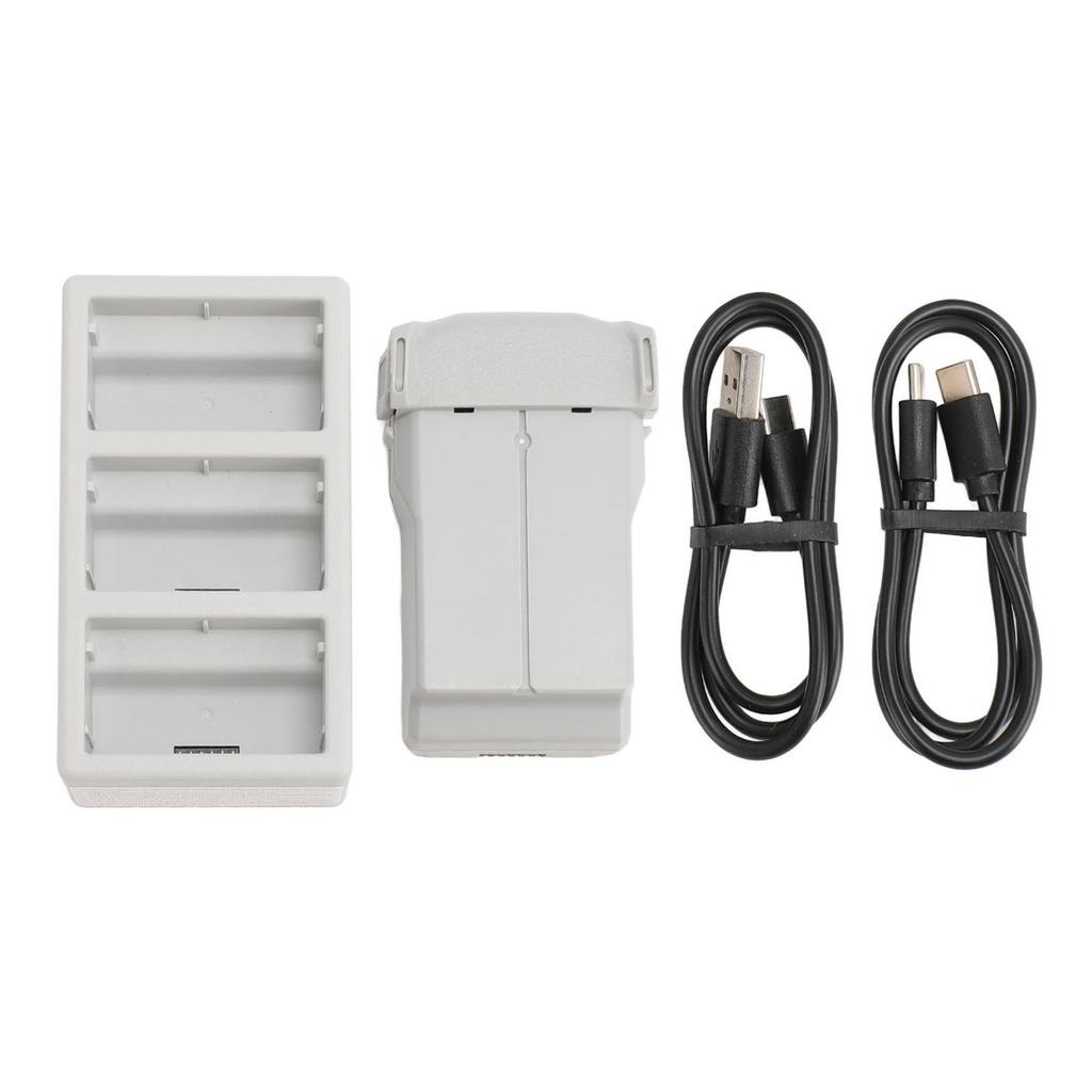 3850mAh 7.38V Rechargeable Battery Replacement and 3 Bay Battery Charging Hub for Mini 3 3Pro 4 4Pro Drone with Power