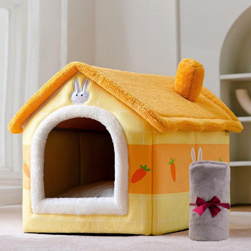Kennel House Type Four-season Universal Small Dog Teddy Fight Removable Dog House Cat Nest Bed Spring and Autumn Pet Supplies