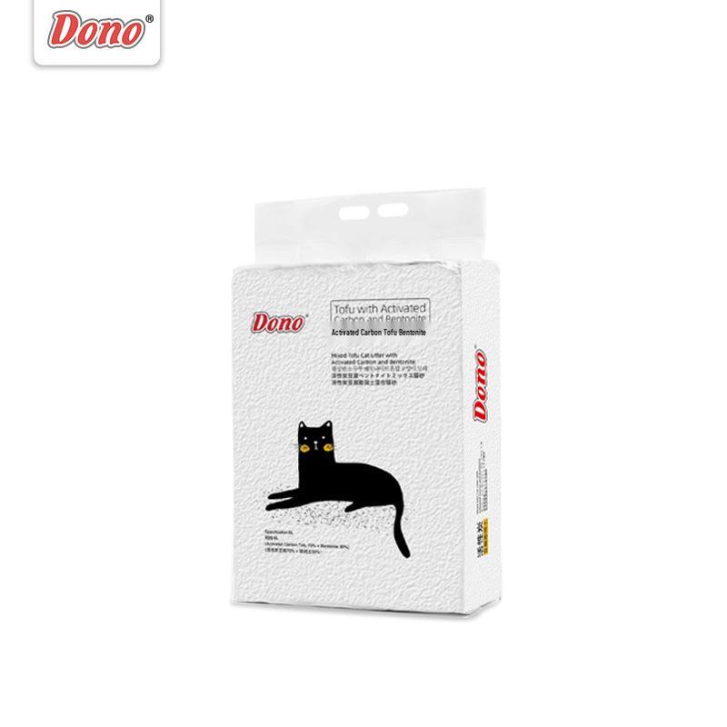 DONO 10kg Mixed Clumping Cat Litter - Activated Carbon, Tofu, Bentonite, Dust-Free, Non-Deodorizing, 6L