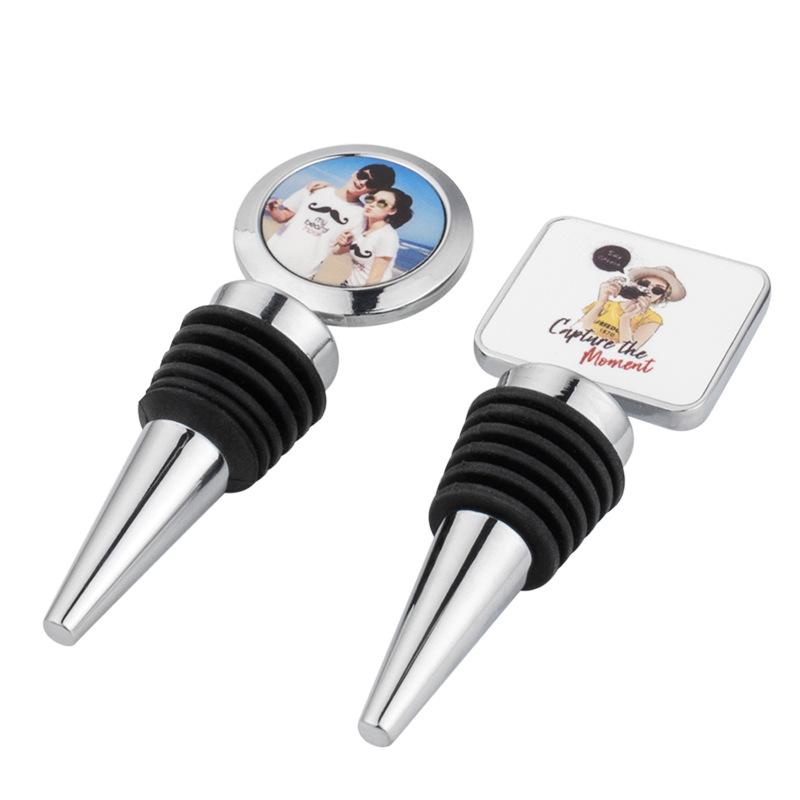 Sublimation Red Metal Wine Stopper Reusable Wedding Corks for Bar Creative Gift for Wine Parties and Weddings