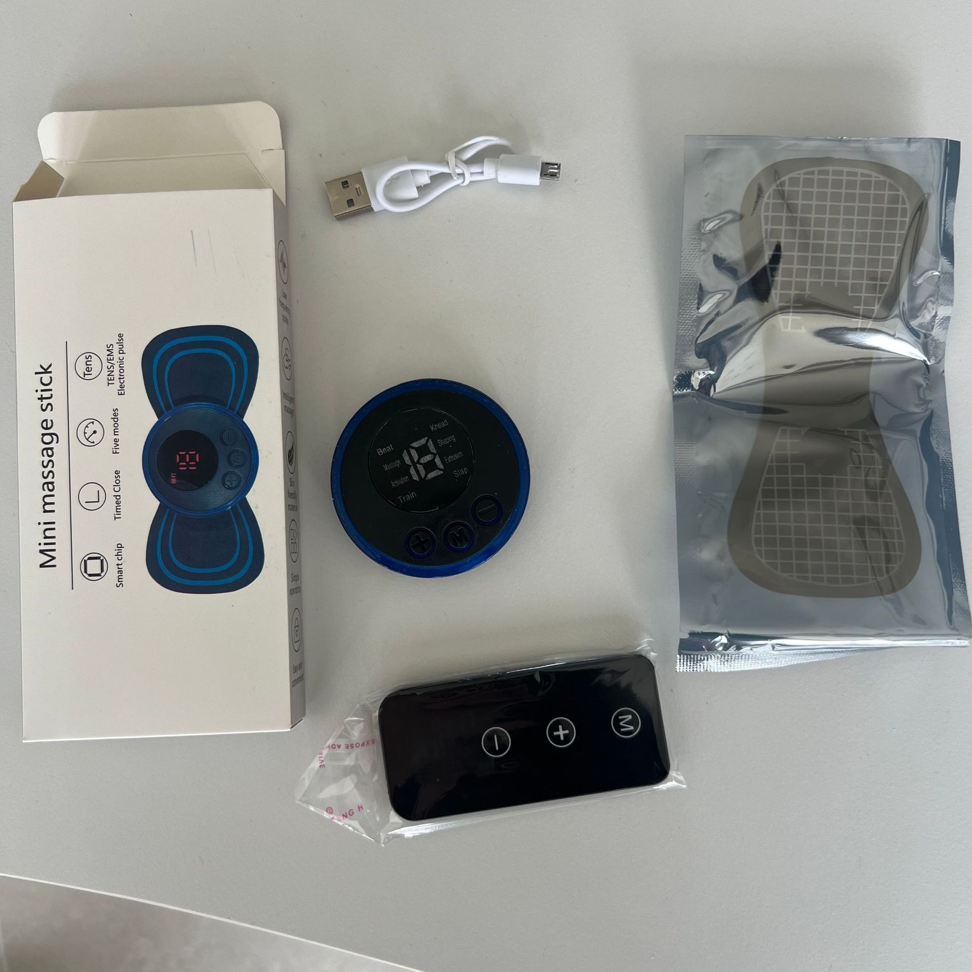 

8 режимов, 19 передач, электрический импульсный массажер для шеи, инструмент для облегчения боли в мышцах спины, плеч, ног, тела, мини-массаж, расслабляющая подушка With remote control