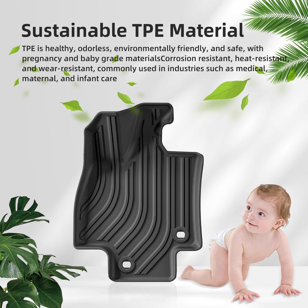 Fit for 2025 Toyota Grand Highlander (Include Hybrid) & Lexus TX Car Floor Mats Cargo Liner Pad TPE 3D Left Hand Drive