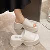 Fashion Women's Slippers 2025Summer New Thick Soled Sandals Square Head Open Toe Chunky Slippers for Women Mules Slippers Slides