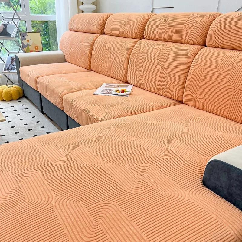 Jacquard Sofa Sectional Cover Elastic Sofa Cover Furniture Protector For Pets Washable Removable Sofa Seat Cushion Slipcover