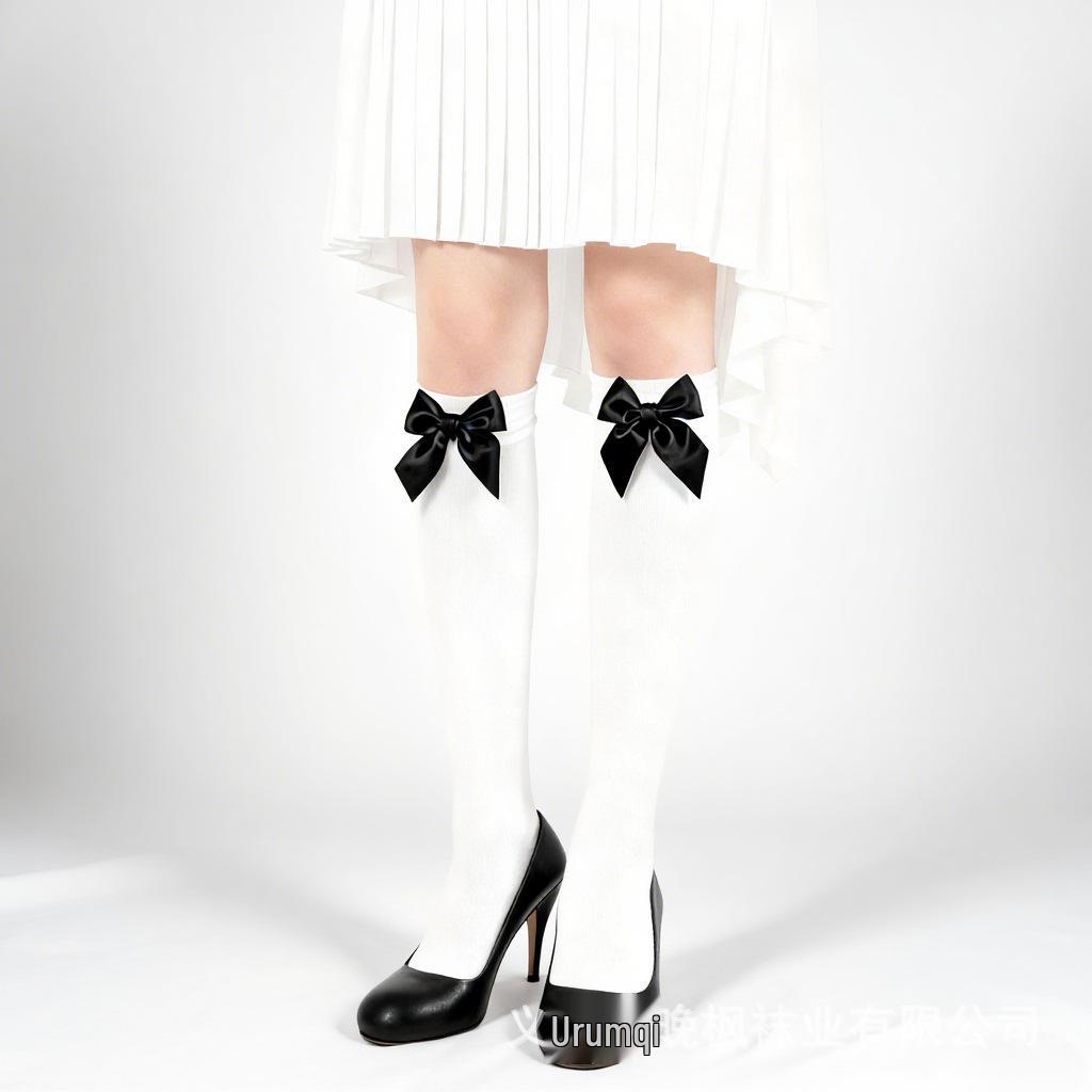Women's Matte Bow Over-the-Knee Bavarian Festival Socks