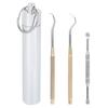 Metal Toothpick Earpick Kit Portable Keychain Multitool Ear Cleaner Spoon Teeth Cleaning Set