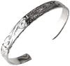 [BFF] Brand Gold 18K GP Gold Maile Scroll Wave Hawaiian Flat Bangle Flat Band Wristband Hawaiian Jewelry with Exclusive Box (M (8mm Width), Silver)