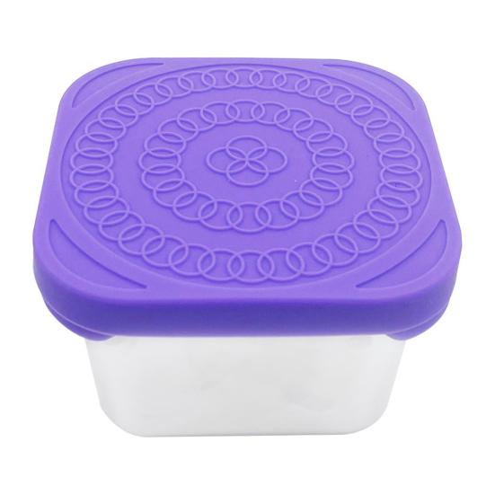 1 Set Sauce Cup Leakproof Portable Stainless Steel Food Storage Container with Silicone Lid for Office Travel