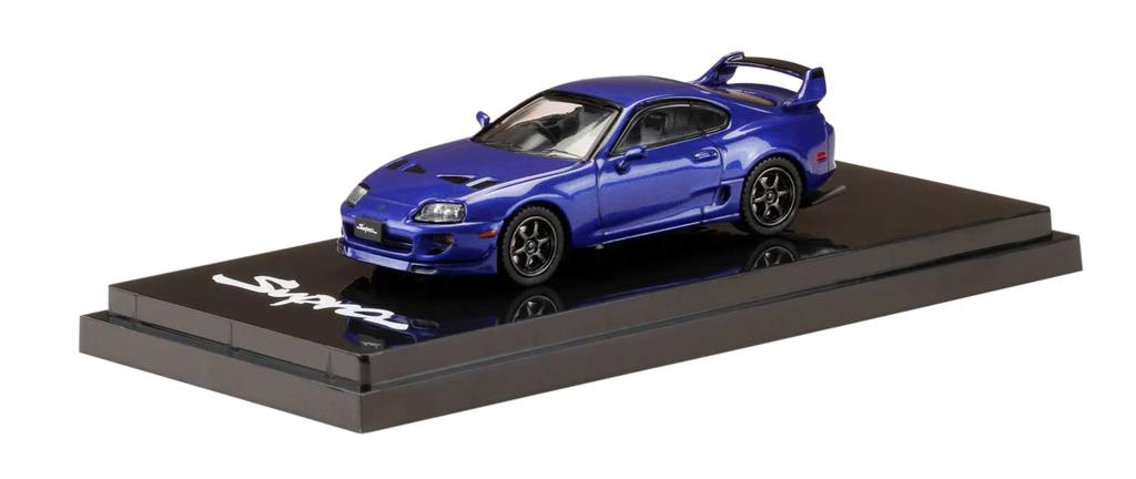 HJ64 Scale Toyota Supra JDM STYLE Blue Mica Metallic Finished Product 1/64 (A80)