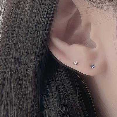 Women's Rainbow Mini Cubic Piercing Inner Conch