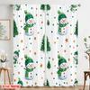 2pcs,2D Plane Printing Curtains Comfortable Snowman 100% Polyester (without Rod) Festive Use for Living Room and Bedroom, Home