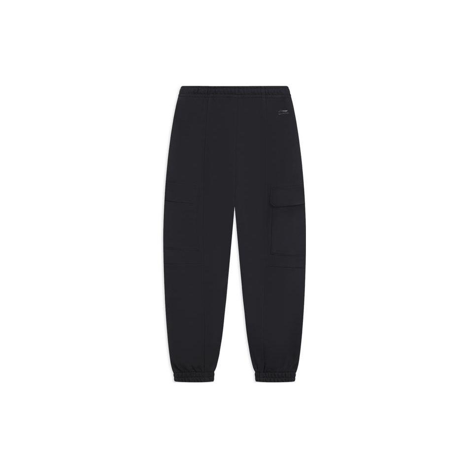 Li Ning Sports Life Collection Knitted Sweatpants Men's Black Moderate Cuffed Pants AKLS927-1