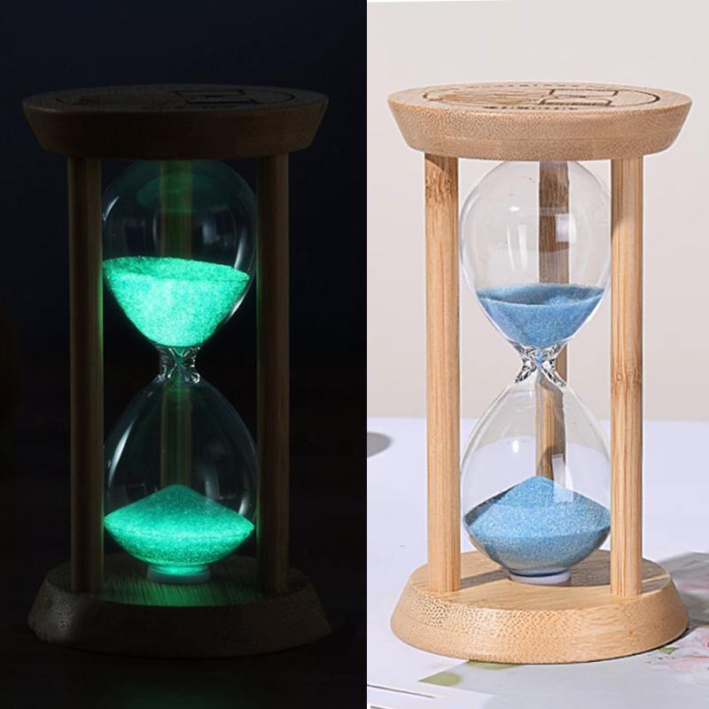 

1-30 минут деревянные флуоресцентные песочные часы таймер для домашнего декора песочные часы креативные песочные часы кухонный стеклянный хронометр подарки