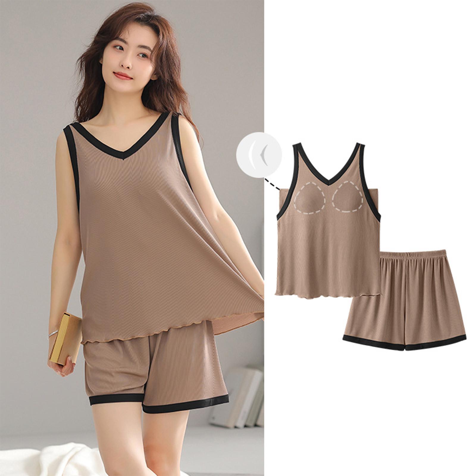 

Женский летний свободный жилет для пляжного отдыха с круглым вырезом и элегантной рубашкой с коротким рукавом и шортами L хаки