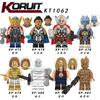 KT1062 Super Hero Series Thor Groot Figure Building Blocks Toy,Educational Birthday Gift for Kids