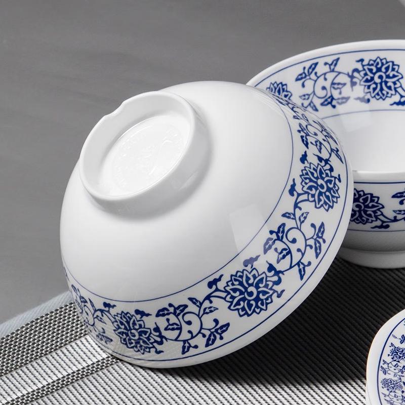 ZISIZ Vintage Thickened Imitation Porcelain Bowl
