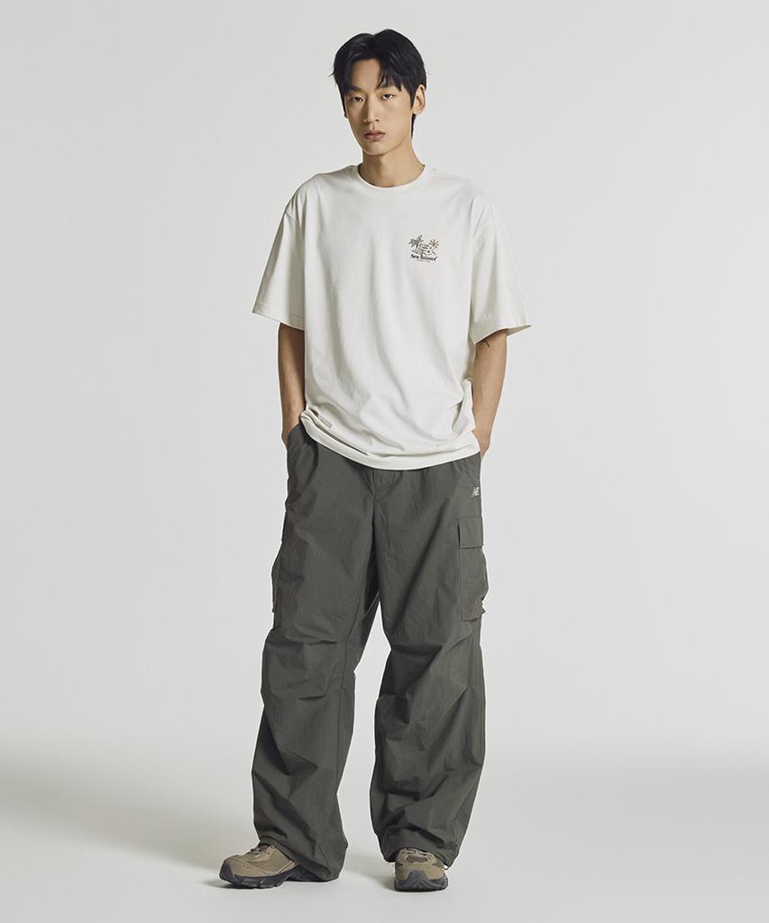 Nyuballanseu Nbntg21513 / Uni Frozen Cotton-Like Cargo Wide Pants (Dark Khaki)
