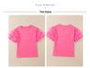 European and American Summer Gauze Ruffle Sleeve Women's Cropped T-Shirt