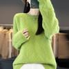 Women Sweater 100% Wool MODERN NEW SAGA O-neck Knit Pullover Thick Winter Jumpers Female Knit Tops