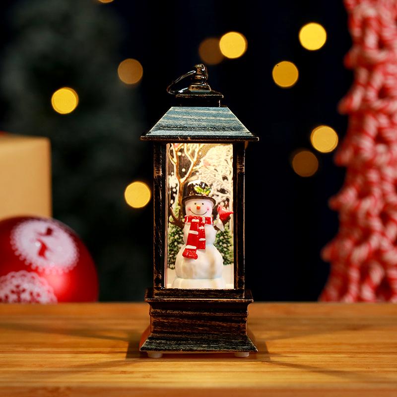Light-Up Santa Claus Phone Booth Christmas Lantern Ornament
