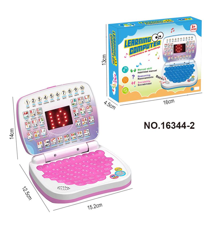 Mini Simulated Laptop Early Education Toy with LED Display and Music