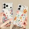 Luxury Flowers Print Case For iPhone 17 18 Pro Max Plating Lens Clear Soft Cover For iPhone 16 15 14 13 Pro Max 17E