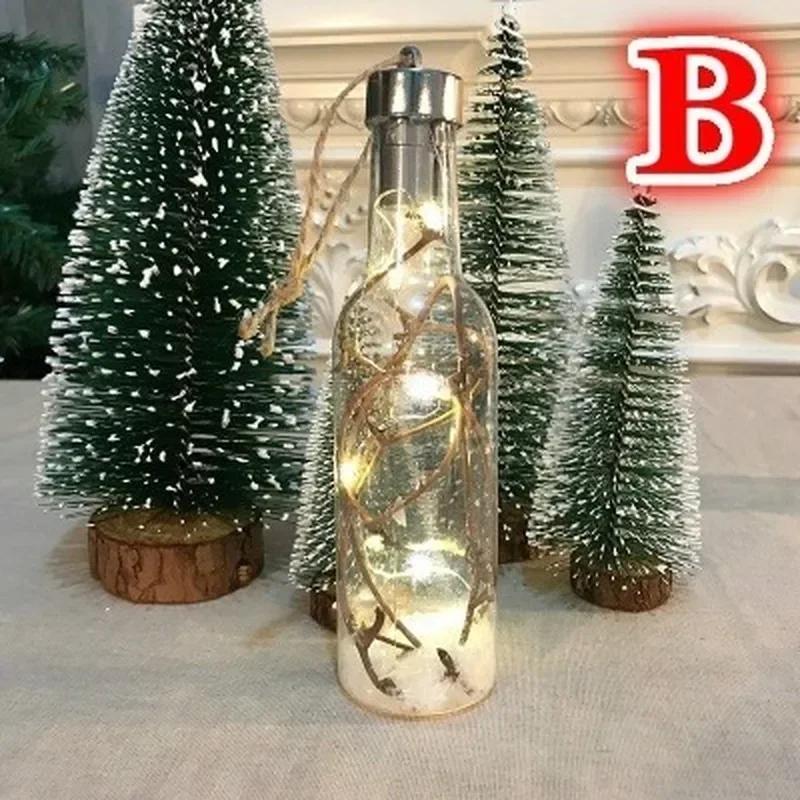 Christmas Tree Ball Luminous Plastic Bulb Shape Light Party Home Decor Wall Hanging Ornament Night Lamp Decoration