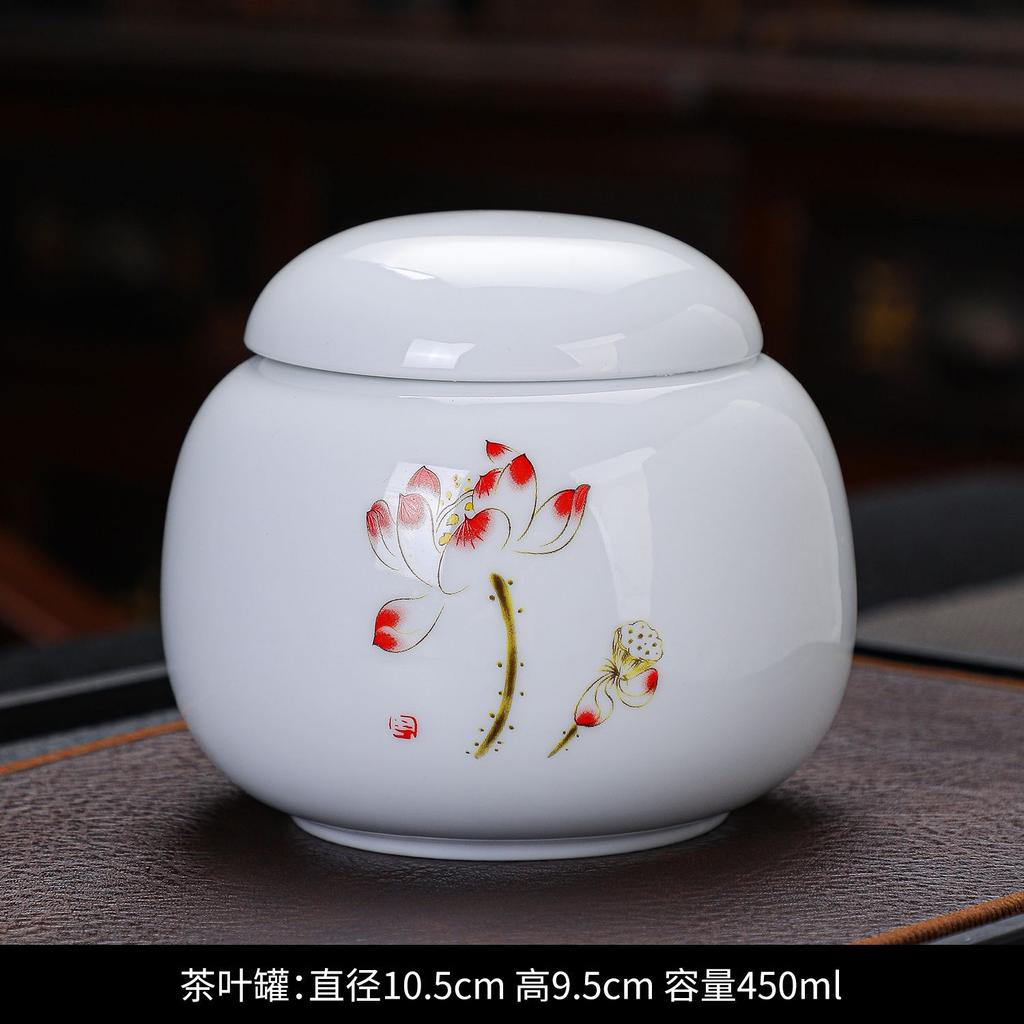 Creative Retro Tea Canister Ceramic Sealed Tea Storage Jar Moisture-proof Coffee Sugar Nuts Food Storage Jar Home Decor Jars