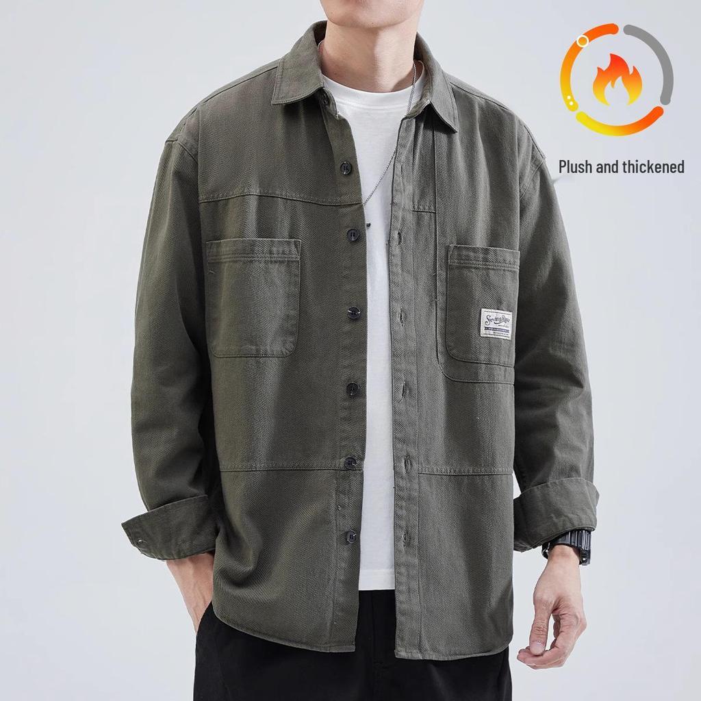 Men's Japanese Style Casual Spring & Autumn Workwear Shirt Jacket