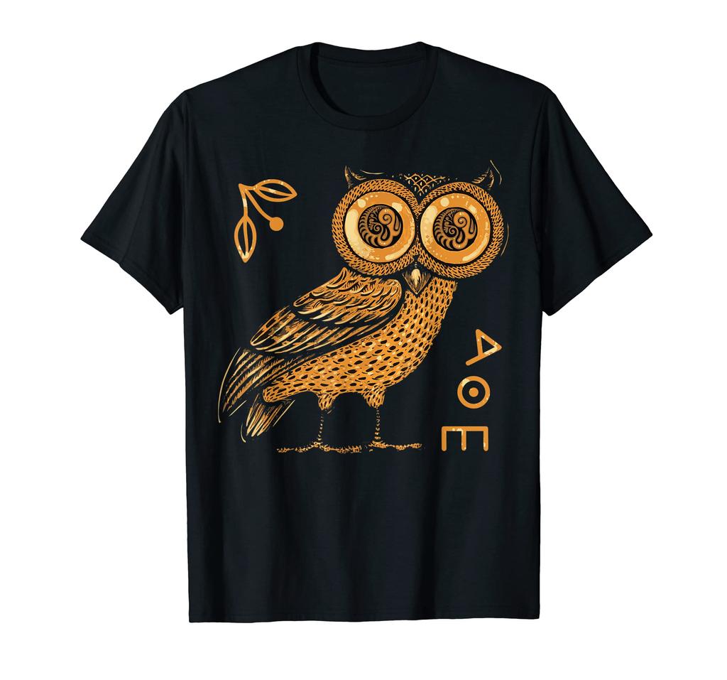 Owl Greek Mythology Ancient Greece Athena's - - T-Shirt