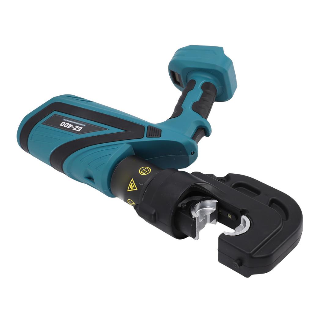 Electric Hydraulic Crimping Tool, 120KN Silicone Handle, 360 Rotating Head for Copper Aluminum Cable, Crimping Pliers with Industrial Display and Two