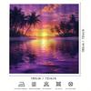 1 Stück Lila Sonnenuntergang Warmes Ozean-Thema Digital Bedruckter Duschvorhang, Polyester Duschvorhang Mit Haken, Badezimmerzubehör,