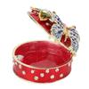 Butterfly Jewelry Box Metal Elegant Enameled Trinket Storage Box for Bathroom Bedroom Home Decor