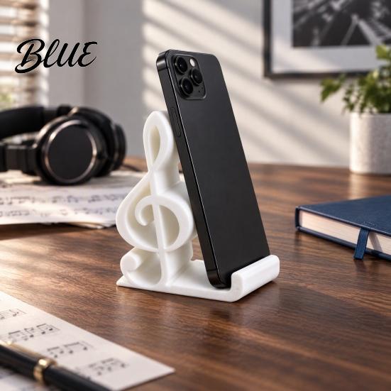Treble Clef Art Ornament Cell Phone Holder Musical Note Design Desktop Music Teacher Appreciation Gift Stand Decorative for Home Office Artistic