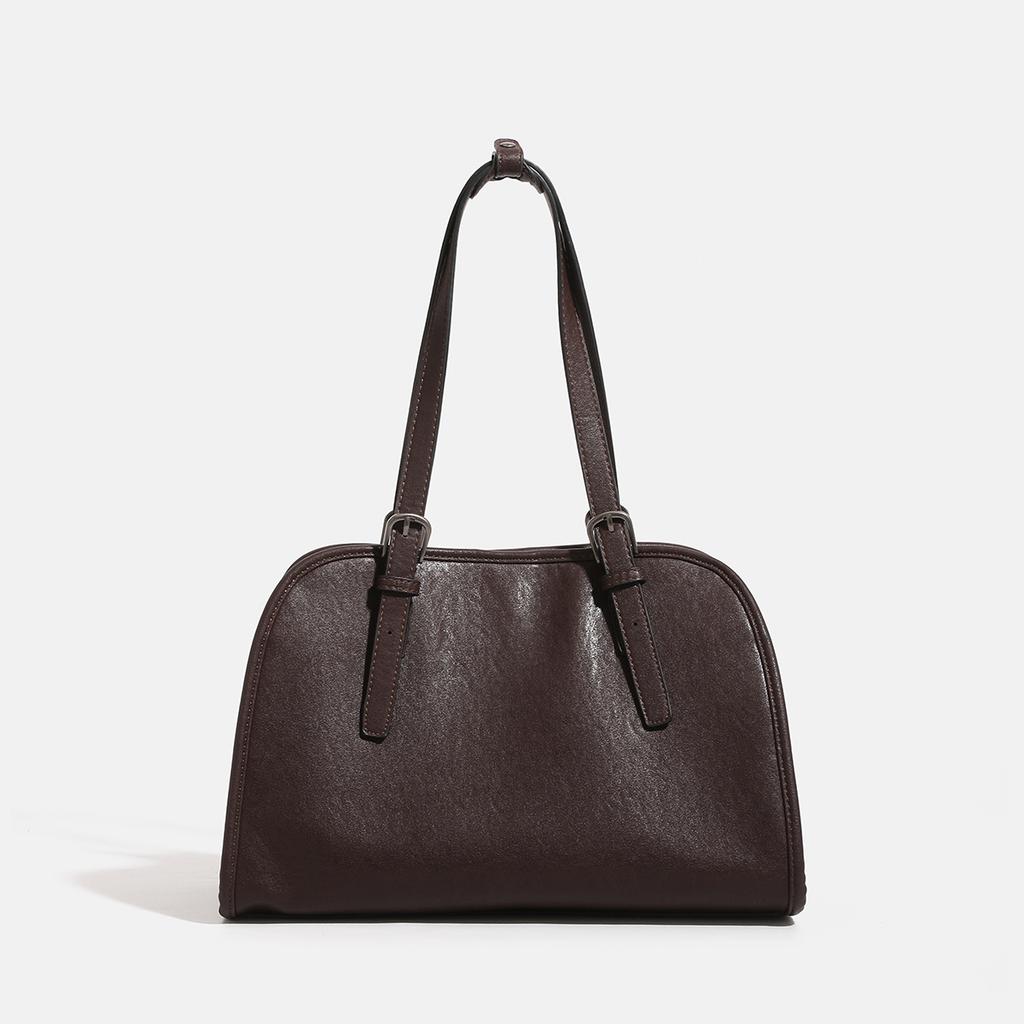 2024 Fall/Winter New Niche High-End Bowling Bag Vintage Single-Shoulder Crossbody Large-Capacity Commuting Bag for Women