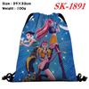 Demon Hunters Drawstring Bag Lightweight Backpack Cartoon Print Travel Fitness Clothes Storage