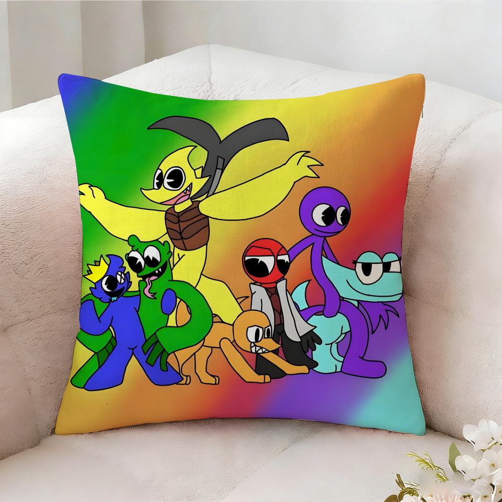 Rrainbow Anime Friends Pillow Case Pillowcase Doublesided Printed Sofa Cushion Bedroom Headboard Pillow