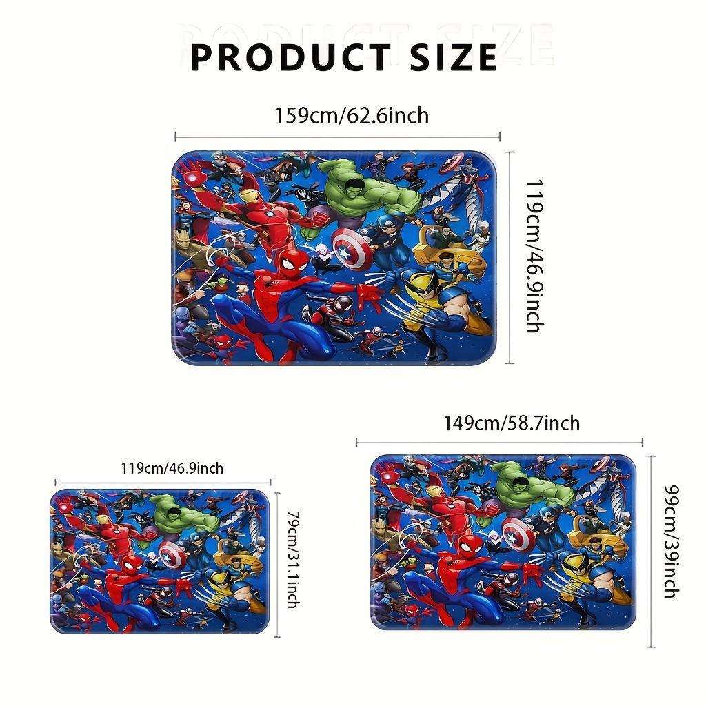 1 Marvel character printed large area Mat, cartoon anime print door mat suitable for living room, bedroom, outdoor balcony, en