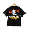 Grater Than Green Bay Funny Cheese Lover Wisconsin Humor T-Shirt Footabell Fan