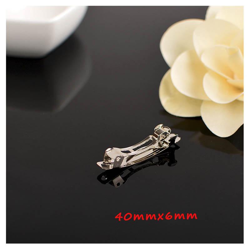 20pcs 10pcs Hair Clip for Girls Woman French Barrette Spring Hair Base Blank Bow Hairpin Automatic Hairclip Jewelry Making DIY