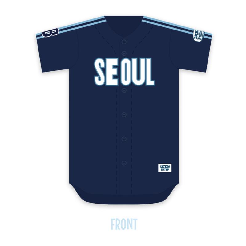 (Pré-commander) Maillot de Baseball Stray Kids Version SEOUL. - SKZOO Partout Tout Autour Du Monde