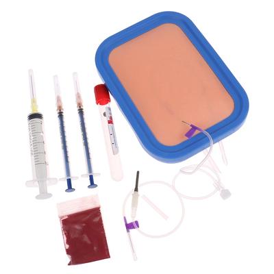 Menschliche Haut Venenpunktion IV Injektion Training Silikon Pad Modell Venöse Blut Zeichnung Praxis Moudel Set