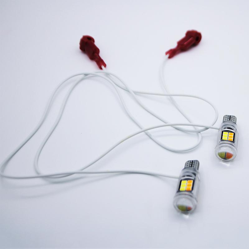 Motorcycle Turn Signal Two-Color Tail Daytime Running Light Motorcycle Car Accessories Tail Lamps Super Bright
