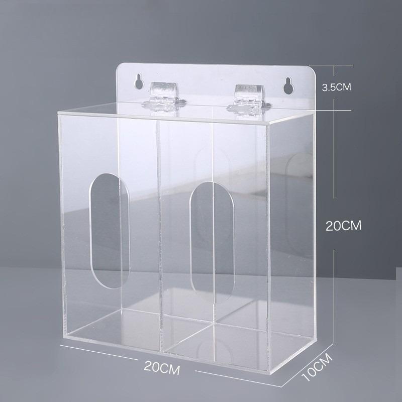 

Masks Box Acrylic Holder Glove Dispenser Napkin Station Hygiene Storage Personal Clear Household Tissue Hairnet Disposable Case