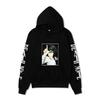 Men Women Fleece Hoodie Death Note L Portrait Two Sleeve Vertical White Text Anime Casual Hooded Sweatshirt
