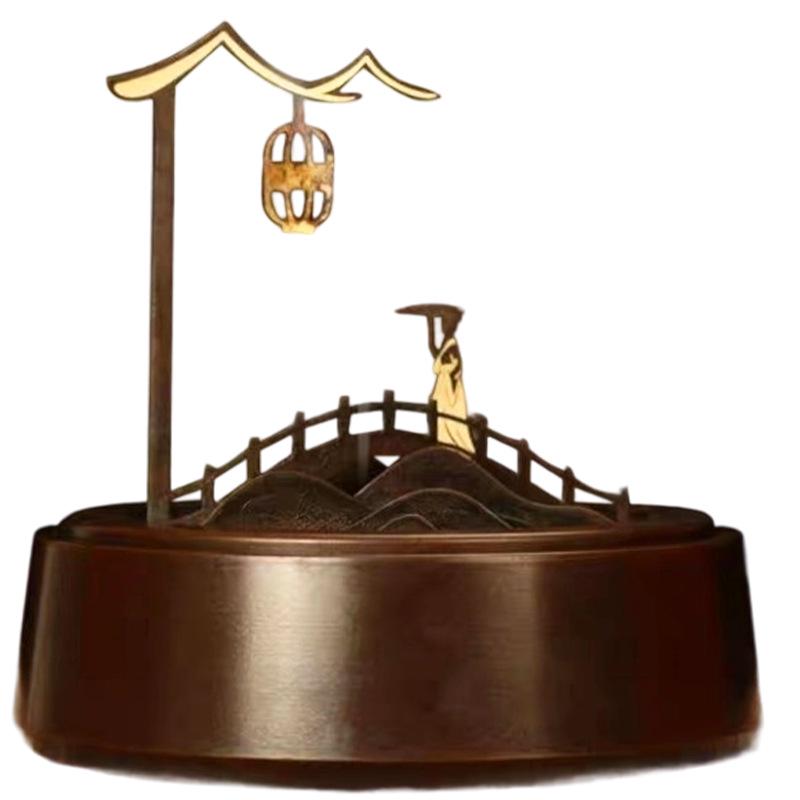 

Jian Shan Retro Bronze Incense Burner for Sandalwood & Agarwood - Indoor Zen Tea Room Ornament