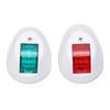 1Pair Yacht Signal Light 3W Boat Navigation Lights Marine Bow Lamps Red Green Light for Sailing DC12V‑24VWhite