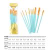 10-Piece Nylon Brush Set for Oil, Gouache, Watercolor, and Acrylic Painting
