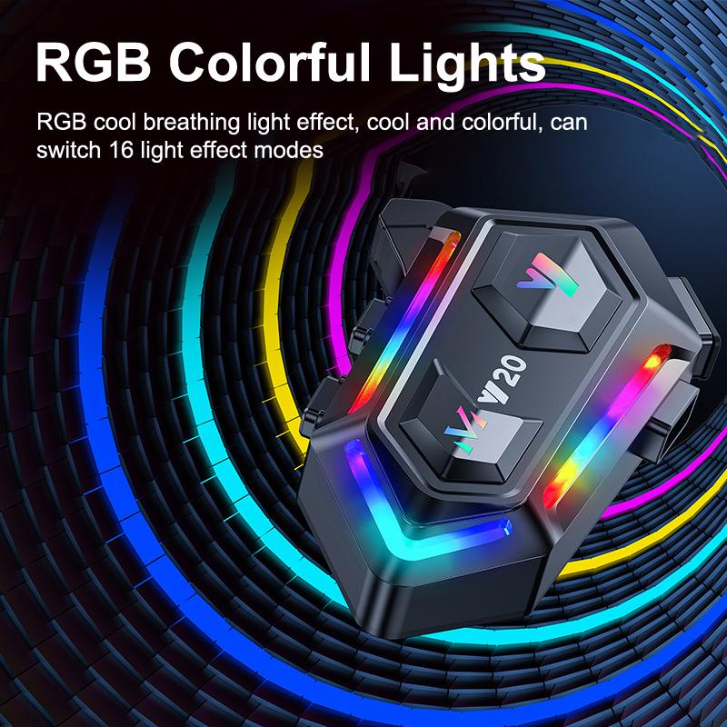 Y20 Motorcycle Helmet Bluetooth Headset Motorcycle Waterproof Helmet Stereo Rgb Earphone Speaker Dustproof Noise Canceling