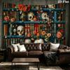 Fantasy Bookself Wall Tapestry Aesthetic Wall Hanging Printed Fabric Blanket Decorative Tapestries for Bedroom Living Room Home Decor